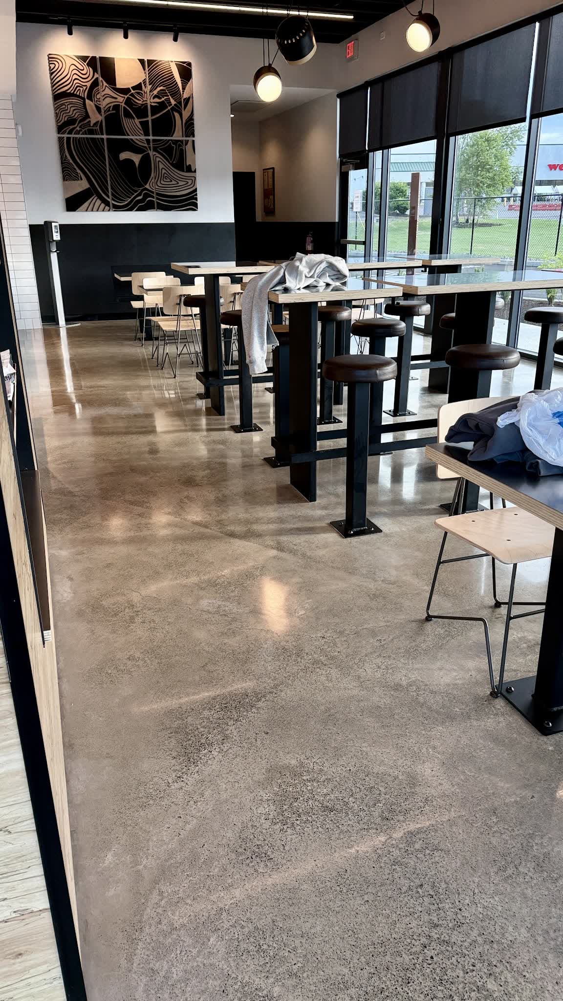 Chipotle dining floor after OmniGuard coating applied