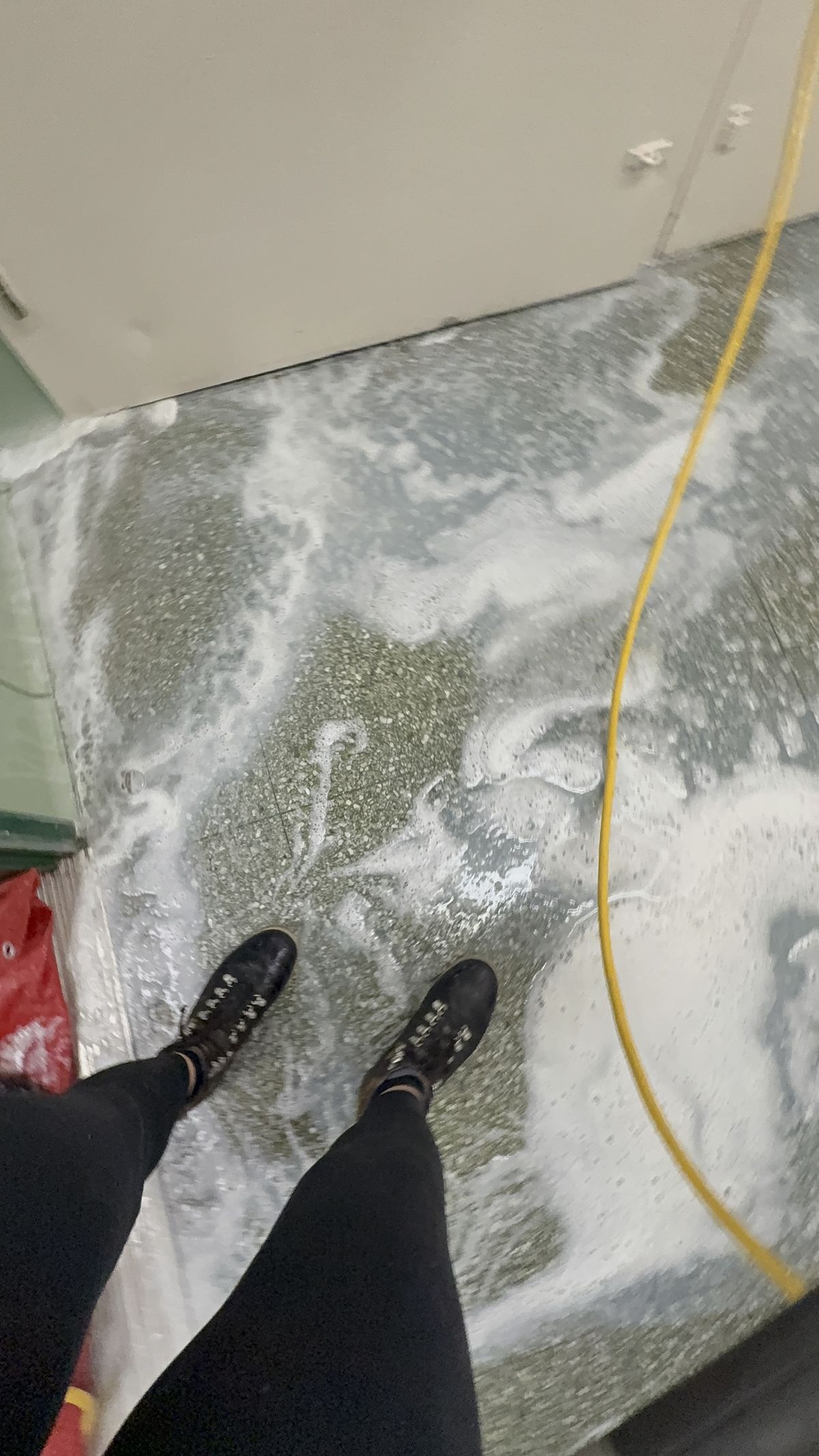 Terrazzo during stripping