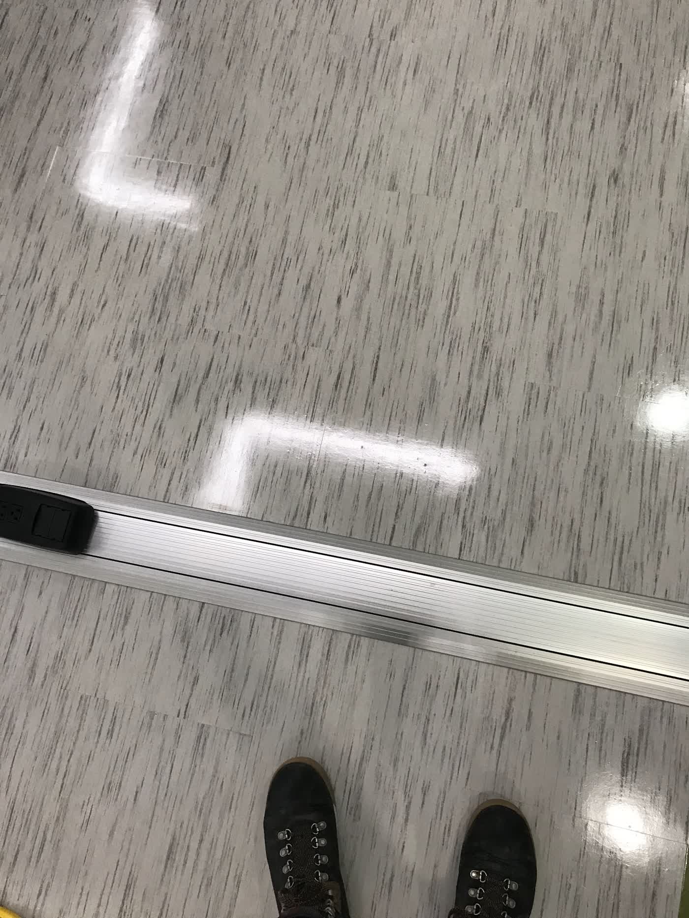 LVT after high-gloss restoration