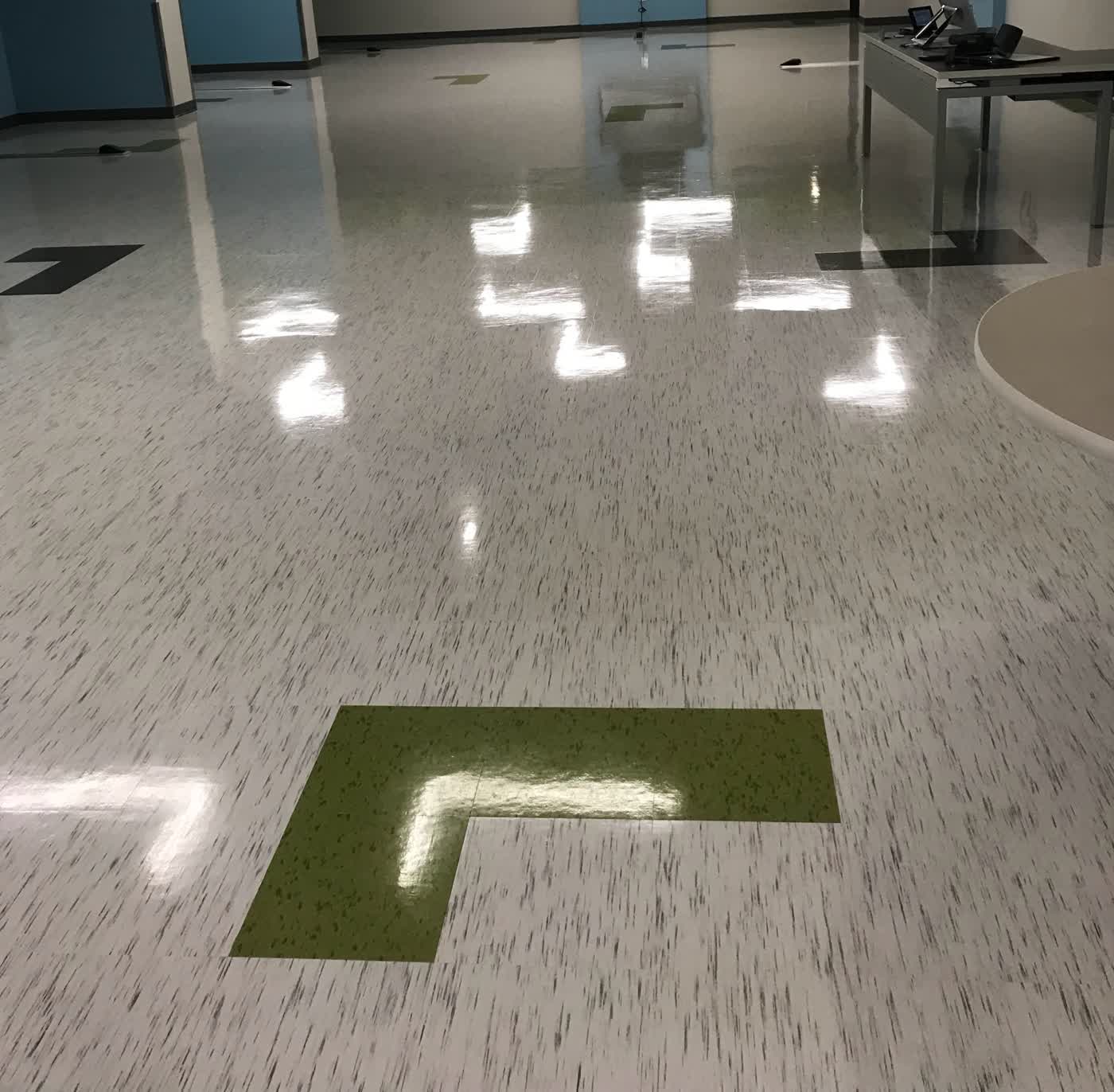 LVT after sealer — high gloss, no floor finish