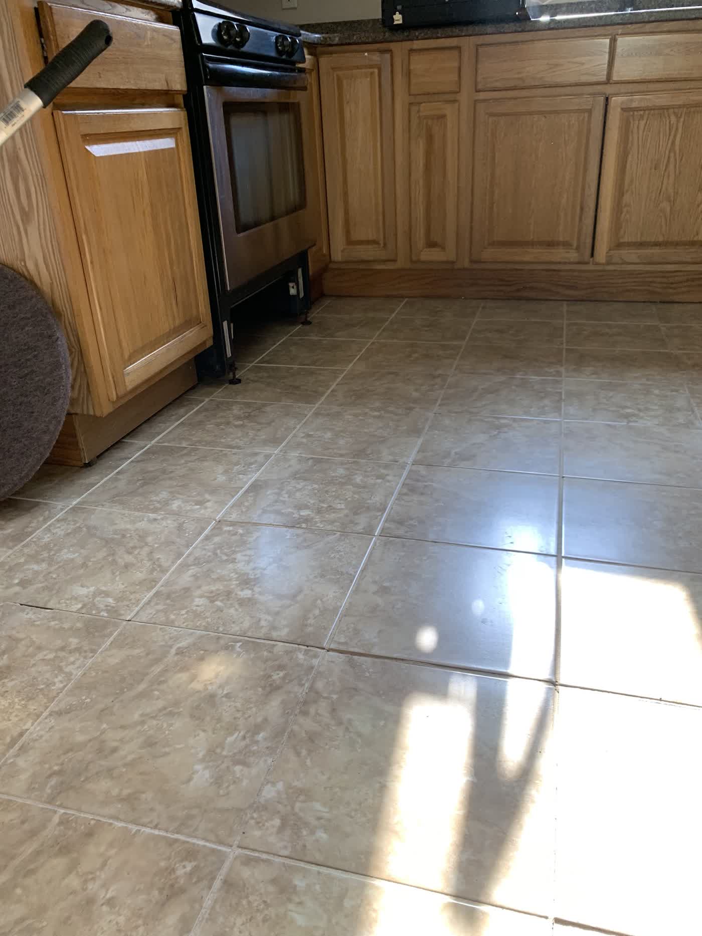 Tile and grout after cleaning