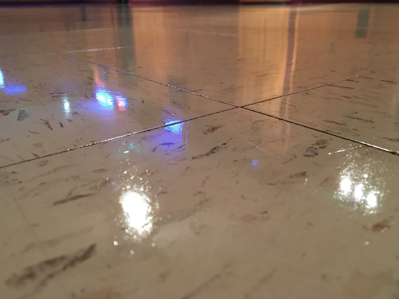 Close detail of VCT finish